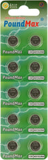 PoundMax 10 AG13 LR44 1.5 x V Alkaline Button Cell Battery