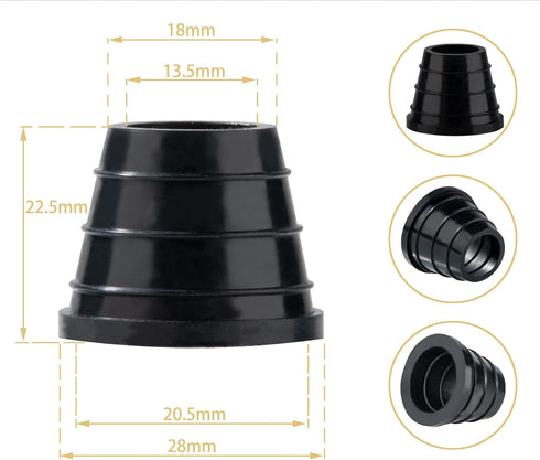 10 Pcs Hookah Grommet, Thick Silicone Rubber Grommet for Ceramic, Clay Bowls, Black