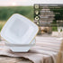 Party Plastic Bowls, White with Gold Rim, 10 Count Elegant Premium Dessert Bowls for Celebrations (5 oz.)