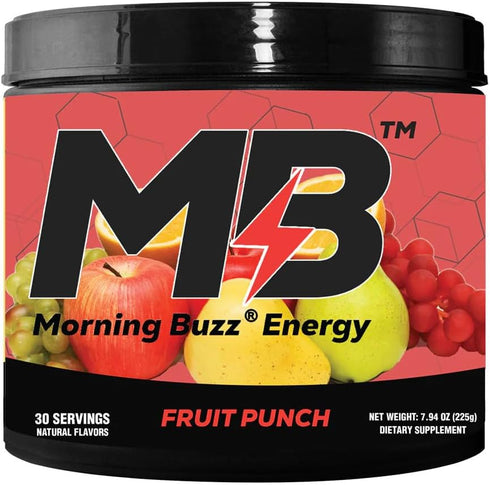 Morning Buzz Energy Drink Powder - Sugar-Free Energy Boost Drink Mix with Antioxidants, 30 Servings