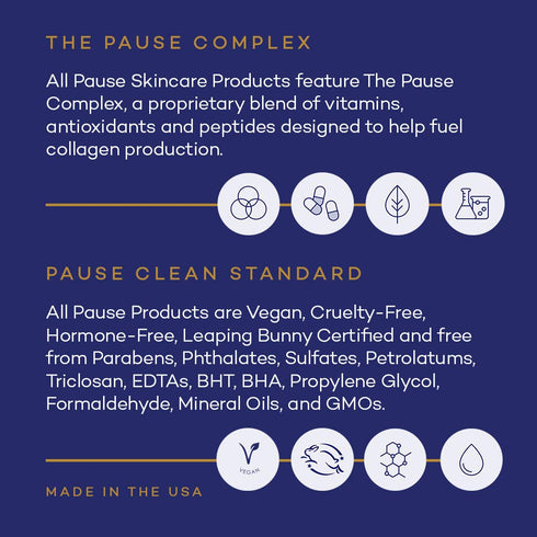 Pause Well-Aging Discovery Kit | 0.7oz Hydrating Cleanser, 1oz Micellar Treatment, 2 x 0.17oz Collagen Boosting