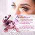 Contact Lens Case, Cute Bling Stars Holder Travel Kit with Remover Tool and Mirror (Pink)