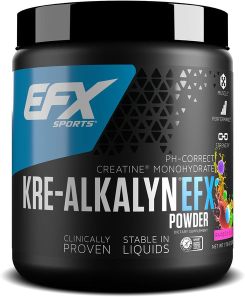 EFX Sports Kre-Alkalyn EFX Powder, pH Correct Creatine Monohydrate Supplement for Strength, Muscle Growth &