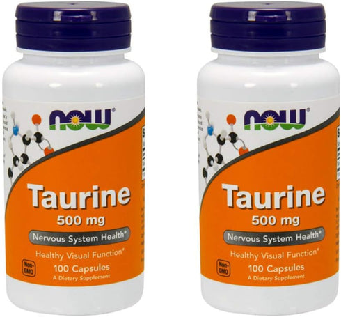NOW Foods Taurine 500 mg Caps | 2 Pack