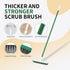 QCFOLY 51" 2 1 Swimming Floor Scrub Brush, Long Handle Scrub Brushes for Cleaning in Heavy Duty Deck Brush Stiff