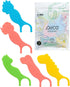 Piico Unflavored Kids Floss - No Fluoride Dual Line Dental Floss Picks, Fun Oral Care in Colorful Design - 80 Count Dino