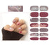 SIUSIO 112pcs Nail Wraps, 8 Sheets Full Nail Polish Strips, Gradient Glitter Stickers with Crystal Glass Nail Files