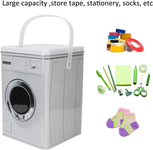 Laundry Detergent Powder Storage Box, Box Portable Cute Tapes Stationery Socks Container Organizer with Handle