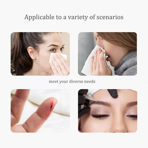 HUNWEY 48ct Packet Saline Wipes - Unscented Cleansing Face Eye Wound Aftercare Swabs for Baby Adult Travel Individual