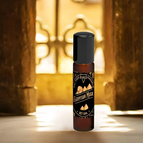 Bargz Natural Egyptian Musk Oil 0.33oz/10ml - Pure Perfume Fragrance for Skin, Hair, Body & Massage