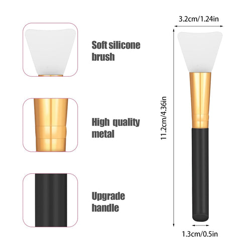 2 PCS Silicone Face Mask Brushes, Soft Applicator Brush for Facial Mud Mask, Body Lotion, Makeup Tools for Women