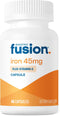 Bariatric Fusion Iron Supplement 45mg with Vitamin C, 1 Per Day, 60 Count, Non-GMO, Gluten, Dairy and Soy Free