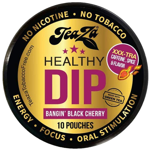Teaza Herbal Energy Pouch Variety Bundle - 4 Packs: Cool Mint Chill, Banging Black Cherry, Peppermint, Spicy Cinnamon