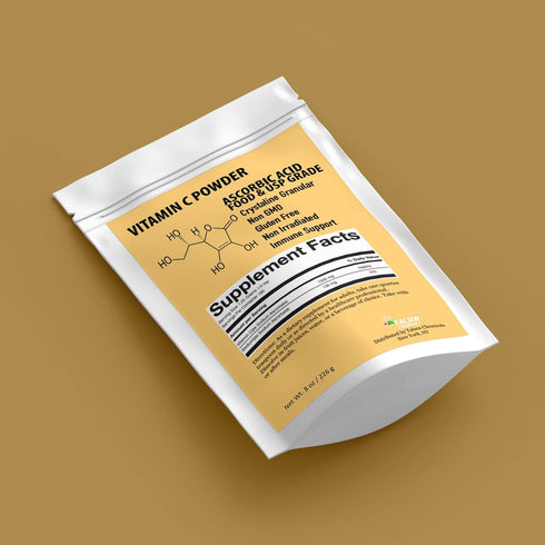 Organic Pure Vitamin C Powder, 8 Oz Ascorbic Acid Powder, Powerful Antioxidant for DIY Skin Care