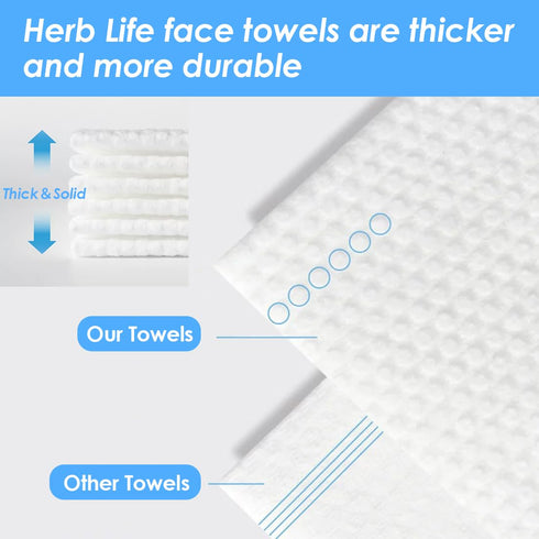 Herb Life 100 Pcs-Disposable Face Towels, Disposable wipeFacial Cleansing Cloths & TowelettesDisposable Cleansing