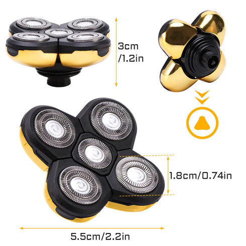 Shaver Blade Heads | 5 Heads Beard Cutter Replacement Blades for Electric Razor