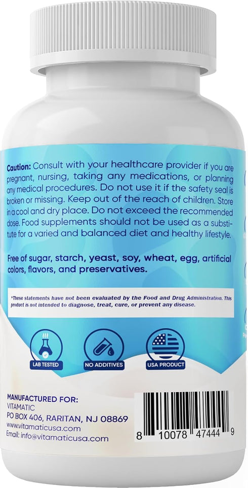 Vitamatic Bovine Colostrum Supplement 1000 mg - 50% Highest IgG for Gut Health, Hair Growth, Muscle Recovery, 120