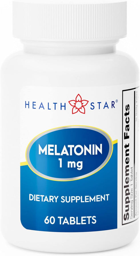 GeriCare Melatonin 1mg Tablets Dietary Supplement, 60 Count (Pack of 1)