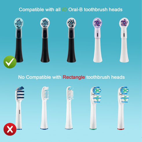 6 Pack Toothbrush Dustproof Cover Compatible with Oral B iO Ultimate Clean Gentle Care Replacment Heads and iO Series 3 4 5 6 7 7G 8 9 Electric Toothbrush, (Blue+Purple)