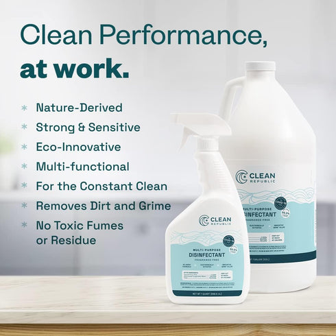 Multi-Purpose Disinfectant Spray, ALL NATURAL, Safe for People, Pets & Plants, 1 Gallon
