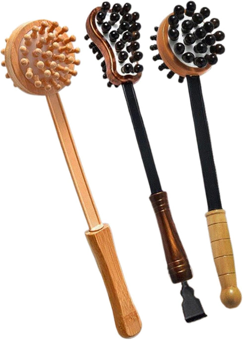 Piegricdiat Portable Massager Massager Ball Hammer Guasha Back Massage Roller Stick, Neck, Shoulder