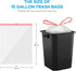 Ultra Thick 15 Gallon Drawstring Trash Bags, 108 Count Heavy Duty Large Plastic Garbage Bag for Home Office Lawn
