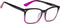 BLUELESS Women’s Reading Glasses - Fashion Ladies Readers (Black/Purple, 0.00)