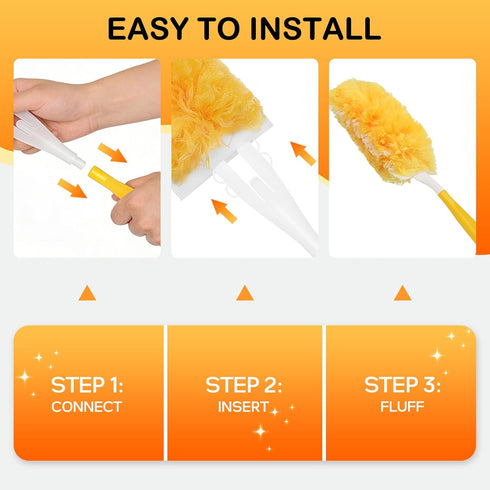 SetSail 30 Count 1 360 Duster Refills for Swiffer Duster with Handle Dusters for Cleaning Disposable Duster Refill