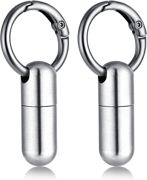 Qianyu 2 PCS Small Pill Case Micro Keychain Pill Holder Portable Waterproof Container
