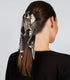 LFOUVRE 4 Pcs Chain Satin Hair Accessories, Ribbon Scrunchies with Long Tails and Knotted Hair Bands