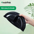 Reusable Plastic Plates, 3 Compartment Black Dinner Plates, Heavy Duty, Microwave Safe, BPA Free, Party Plates