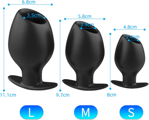 Outgoing Wearing Butt Plug Hollow Peeping Anal Plug with lid Leakage Prevention Liquid Butt Plug Anal Dilator