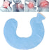 Light Blue U-Shaped Hot Water Bottle for Pain Relief