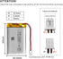 EEMB Lithium Polymer Battery 3.7V 1200mAh 803048 Rechargeable Pack with Wire JST Connector for Wireless Devices