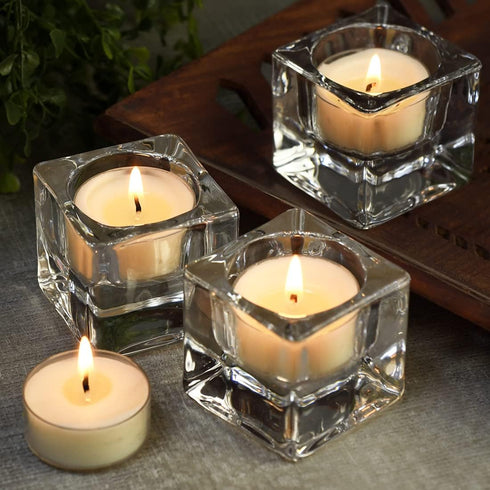 Set 36-4 DEYBBY Natural Scented Soy Wax Tealight Candles Bulk, Jasmine Aromatherapy Luxury Tea Candle of Hour Burning