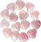 Marrywindix 15 Packs Healing Crystal Natural Rose Stone Heart, Love Carved Palm Worry Stone