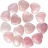 Marrywindix 15 Packs Healing Crystal Natural Rose Stone Heart, Love Carved Palm Worry Stone