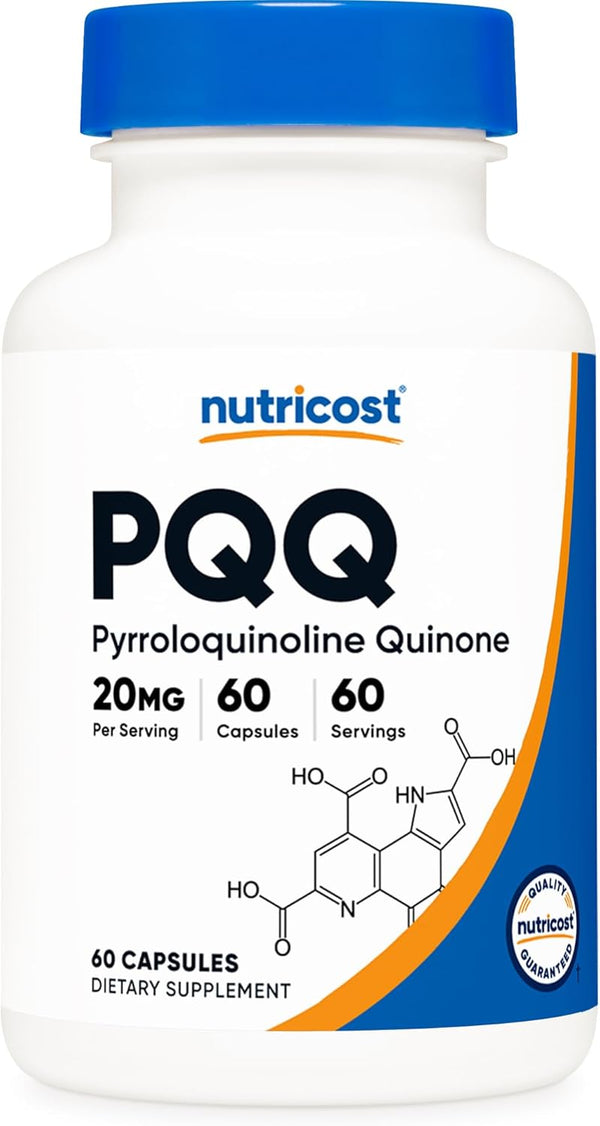 Nutricost PQQ (Pyrroloquinoline Quinone) 20mg, 60 Vegetarian Capsules, Non-GMO, Gluten Free