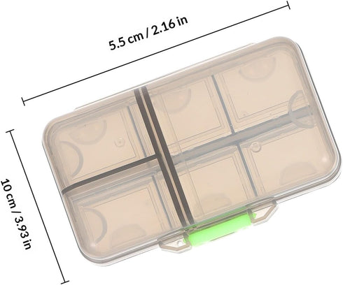 SOPOTUTU 2pcs, 9-Compartment Portable Medicine Organizer Box Weekly Pill Container, Large Capacity Travel Medicine Case