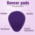 8 Pieces Gel Ball of Foot Cushions, Clear Metatarsal Pads for Foot Pain Relief with 1 Wood Box Storage (Purple)