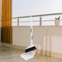 KALLORY Broom and Dustpan Set, Dust Pan and Broom Combo for Floor Cleaning, Long Handle for Indoor Outdoor Use