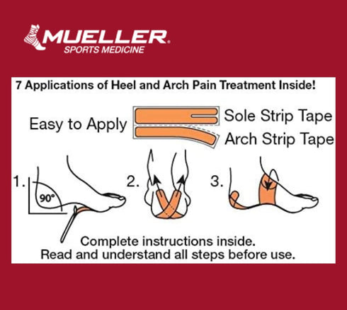 Mueller Sports Medicine PFTape for Plantar Fasciitis, Regular for Men and Women
