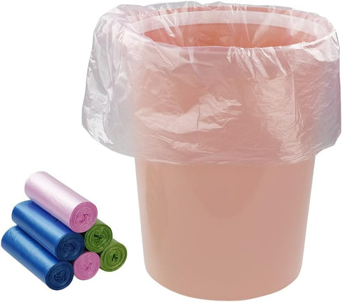 Hommp 2.6 120 Counts/ 6 Gallon Trash Bags, Colored, Rolls