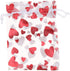100pcs Love Heart Gift Bags, Drawstring Candy Bags for Jewelry Packaging, Wedding Gift Pouch for Parties