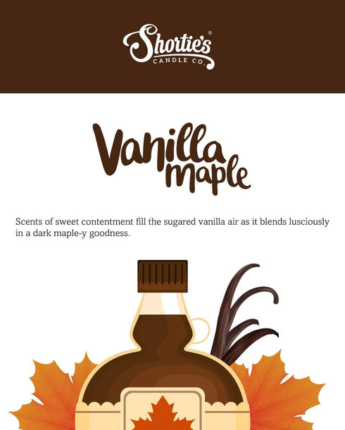 Shortie's Candle Company Vanilla Maple Wax Melts Bulk Pack - 12 Oz Total, Highly Scented 3 Oz Bars Made with Natural