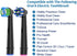 8pcs Black Replacement Heads for Oral B Electric Toothbrush, 4pcs Precision Clean & 4pcs Cross Clean Brush Heads
