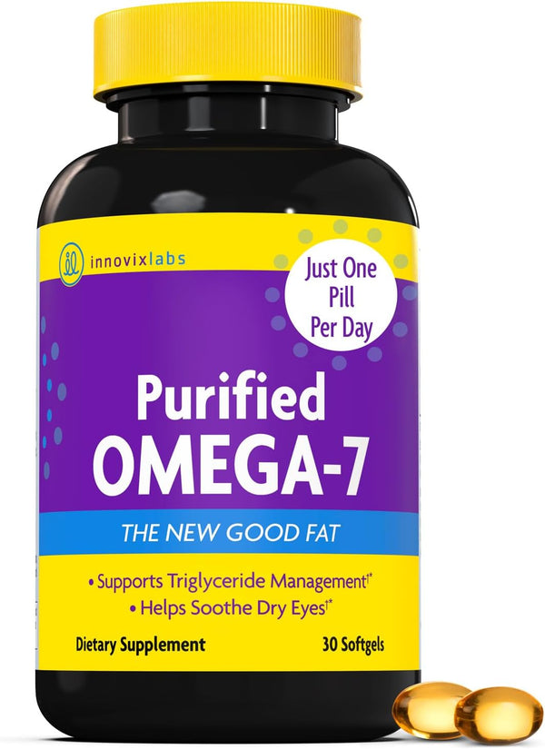 InnovixLabs Purified Omega 7 Supplement, 210 mg Omega-7 Palmitoleic Acid, 30 Softgels