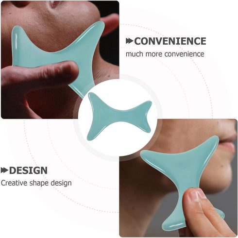 Mobestech Ceramic Guasha Massage Board Blue Body Massager Tool for Shoulder Neck Relief Spa Scraping Therapy and Full