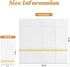 KAMMAK 100 Pack (16 16 inch) White Dinner Paper Napkins with Pocket Disposable Yellow Trim Linen Feel Wedding Reception