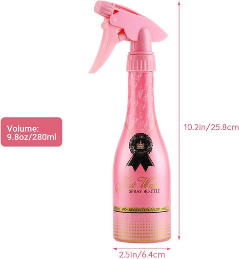 Segbeauty Adjustable Spray Bottle, 9.8oz Rose Pink Plastic Plant Mister with Fine Mist to Stream Settings, 280ml